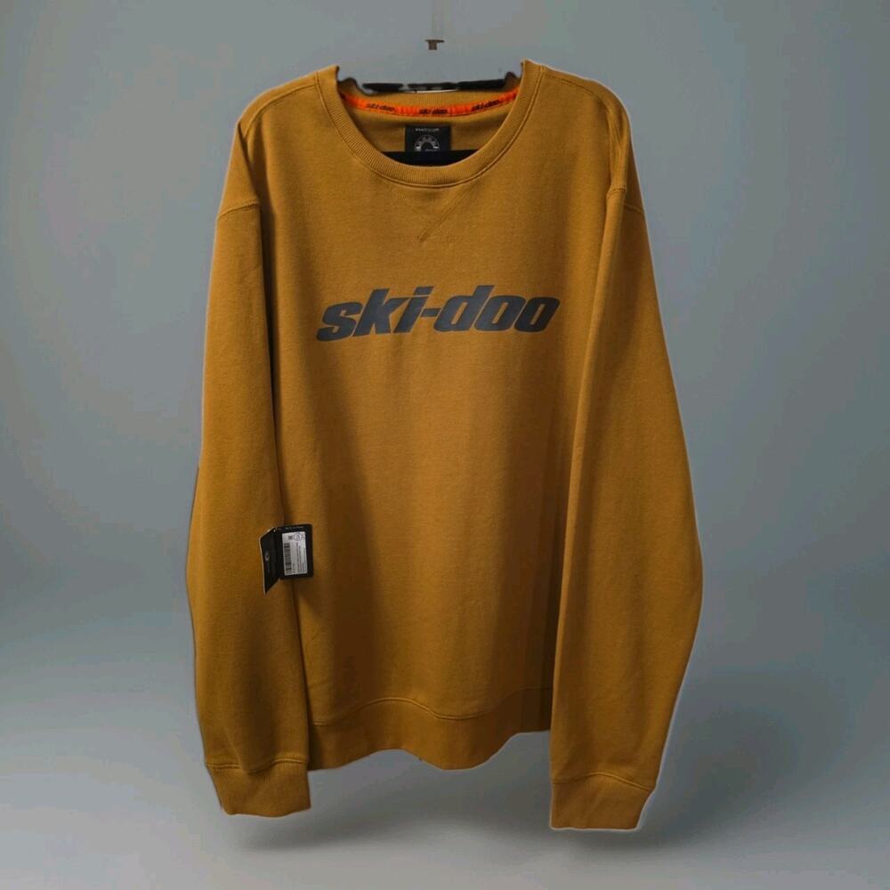 Ski-Doo Signature Men’s Crewneck Sweatshirt Khaki Size XL